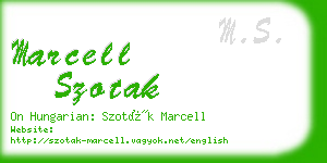 marcell szotak business card